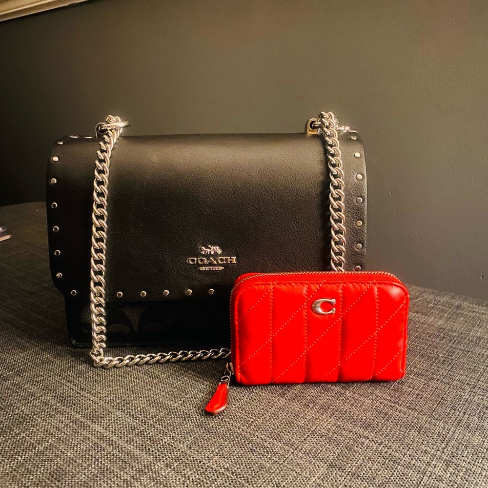 Coach Klare crossbody, included Coach quilted card case